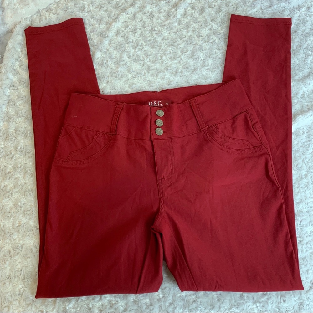 O.S.C size 13 burgundy pants